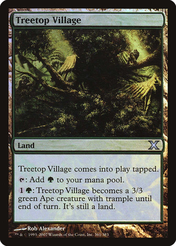 Treetop Village (Premium Foil) [Tenth Edition] | Local Legends