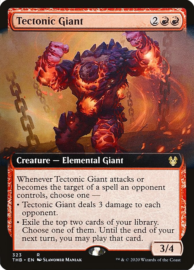 Tectonic Giant (Extended Art) [Theros Beyond Death] | Golgari Games