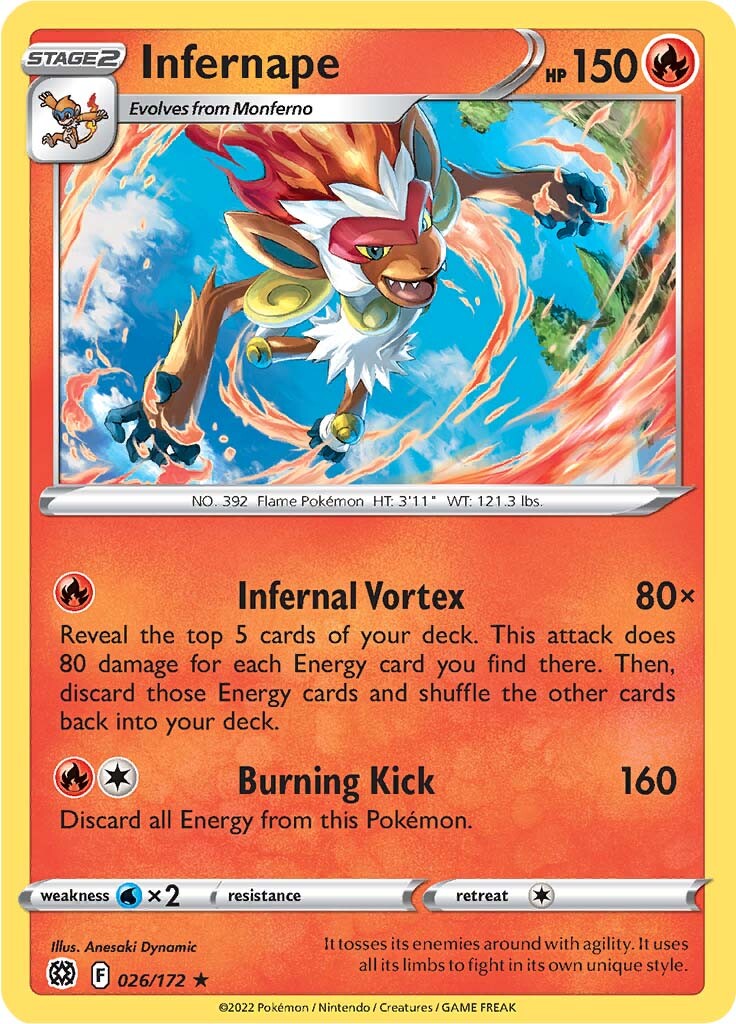 Infernape (026/172) [Sword & Shield: Brilliant Stars] | Golgari Games