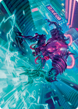 Surgehacker Mech Art Card [Kamigawa: Neon Dynasty Art Series] | Golgari Games