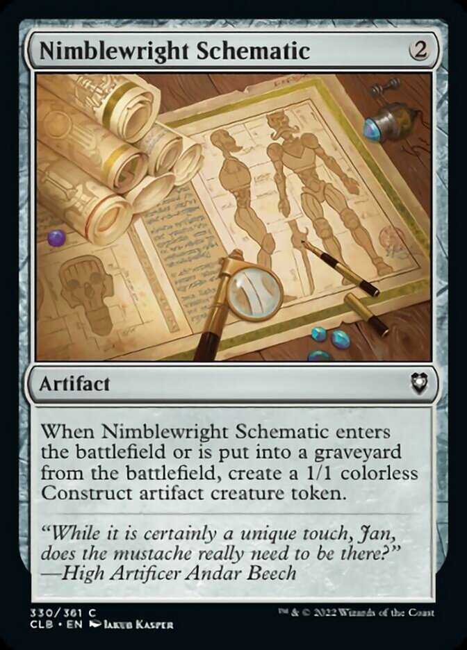 Nimblewright Schematic [Commander Legends: Battle for Baldur's Gate] | Golgari Games