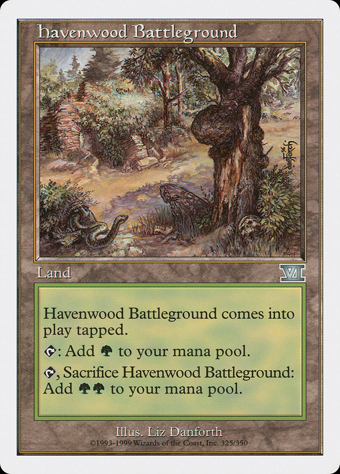 Havenwood Battleground [Classic Sixth Edition] | Golgari Games