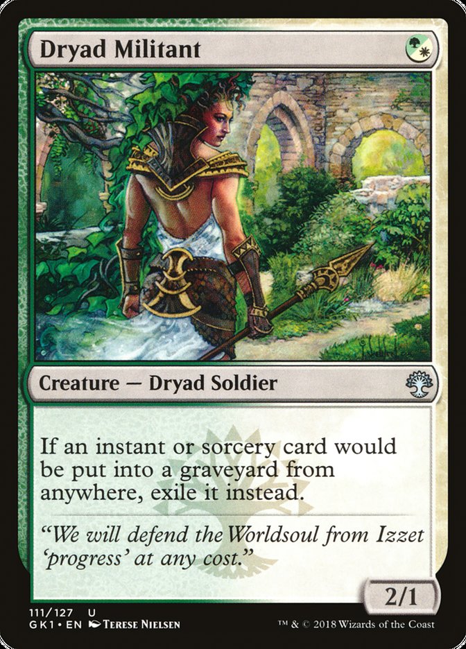 Dryad Militant [Guilds of Ravnica Guild Kit] | Golgari Games