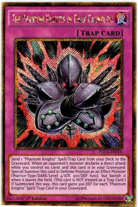 The Phantom Knights of Dark Gauntlets [PGL3-EN016] Gold Secret Rare | Golgari Games