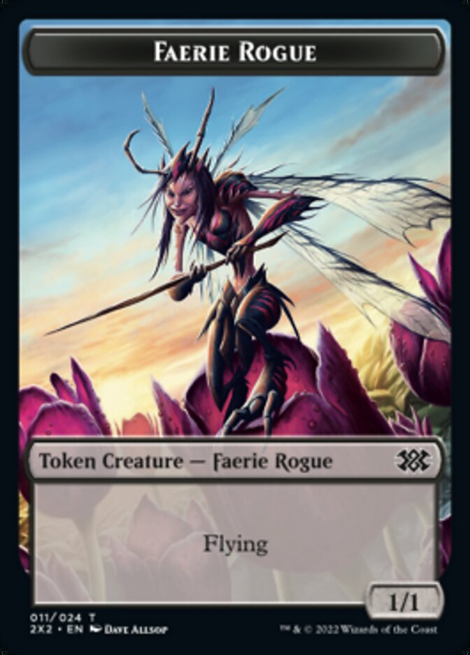 Faerie Rogue // Soldier Double-sided Token [Double Masters 2022 Tokens] | Golgari Games