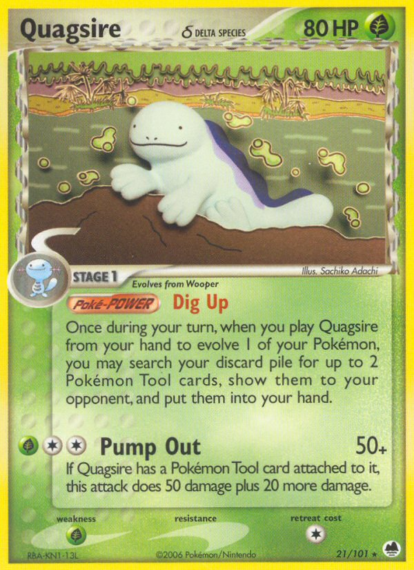 Quagsire (21/101) (Delta Species) [EX: Dragon Frontiers] | Golgari Games