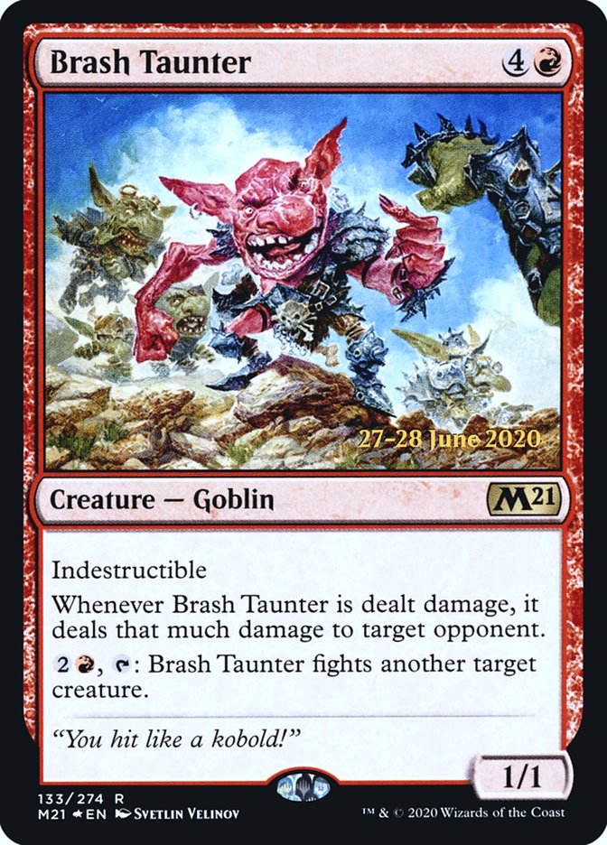 Brash Taunter [Core Set 2021 Prerelease Promos] | Golgari Games