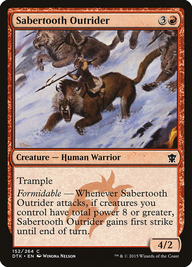 Sabertooth Outrider [Dragons of Tarkir] | Golgari Games