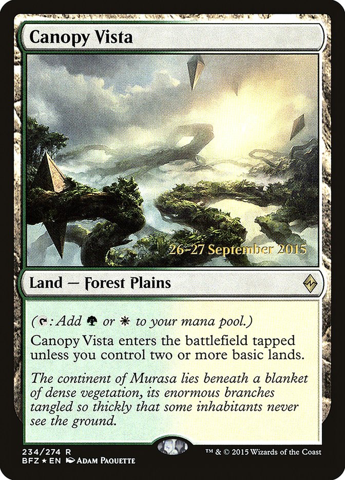 Canopy Vista [Battle for Zendikar Prerelease Promos] | Golgari Games