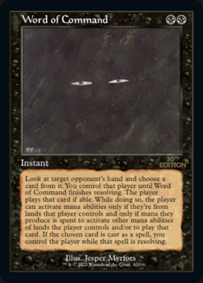 Word of Command (Retro) [30th Anniversary Edition] | Local Legends