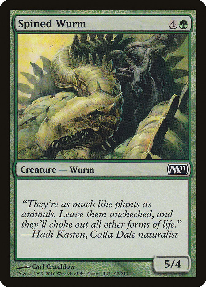 Spined Wurm [Magic 2011] | Golgari Games