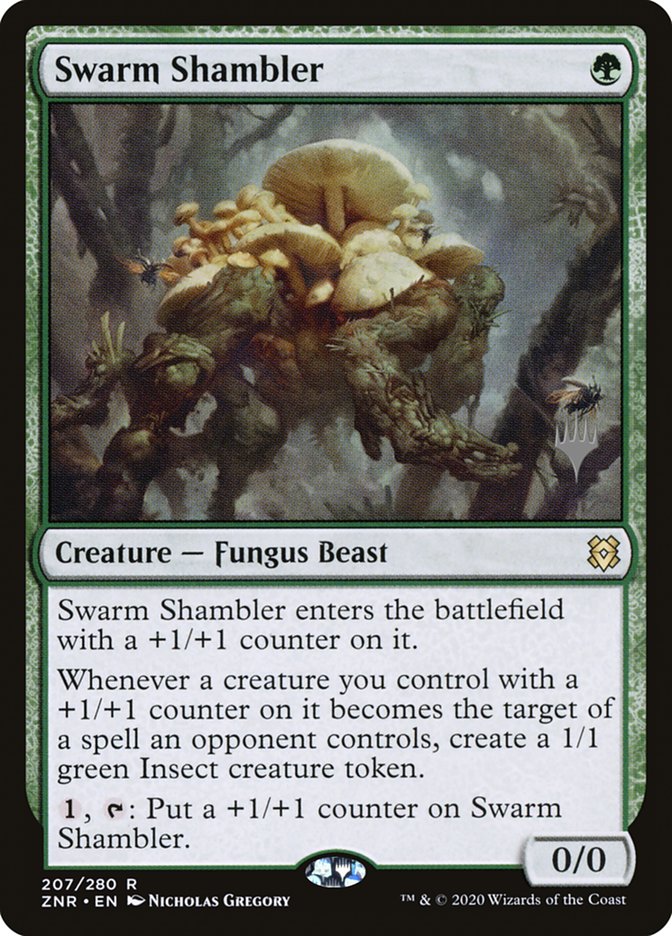 Swarm Shambler (Promo Pack) [Zendikar Rising Promos] | Golgari Games