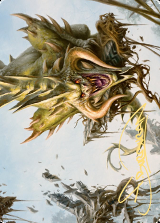 Canopy Baloth Art Card (Gold-Stamped Signature) [Zendikar Rising Art Series] | Golgari Games