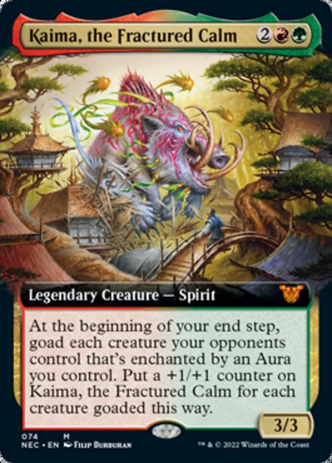 Kaima, the Fractured Calm (Extended Art) [Kamigawa: Neon Dynasty Commander] | Golgari Games