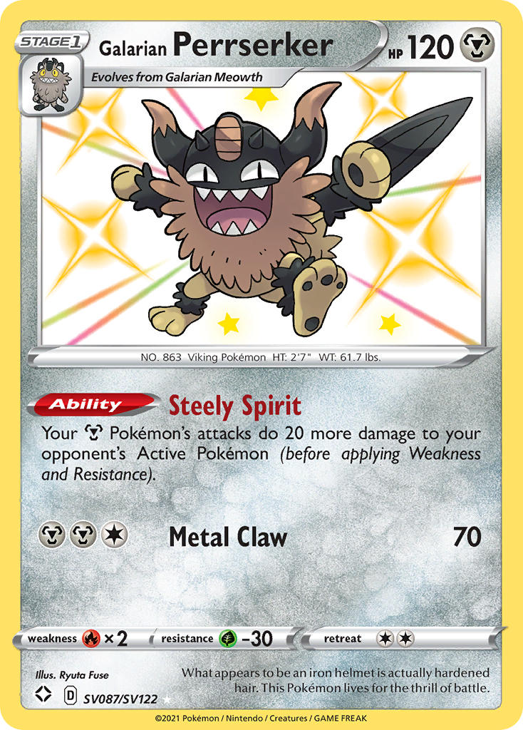 Galarian Perrserker (SV087/SV122) [Sword & Shield: Shining Fates] | Local Legends