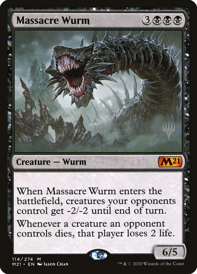 Massacre Wurm (Promo Pack) [Core Set 2021 Promos] | Golgari Games