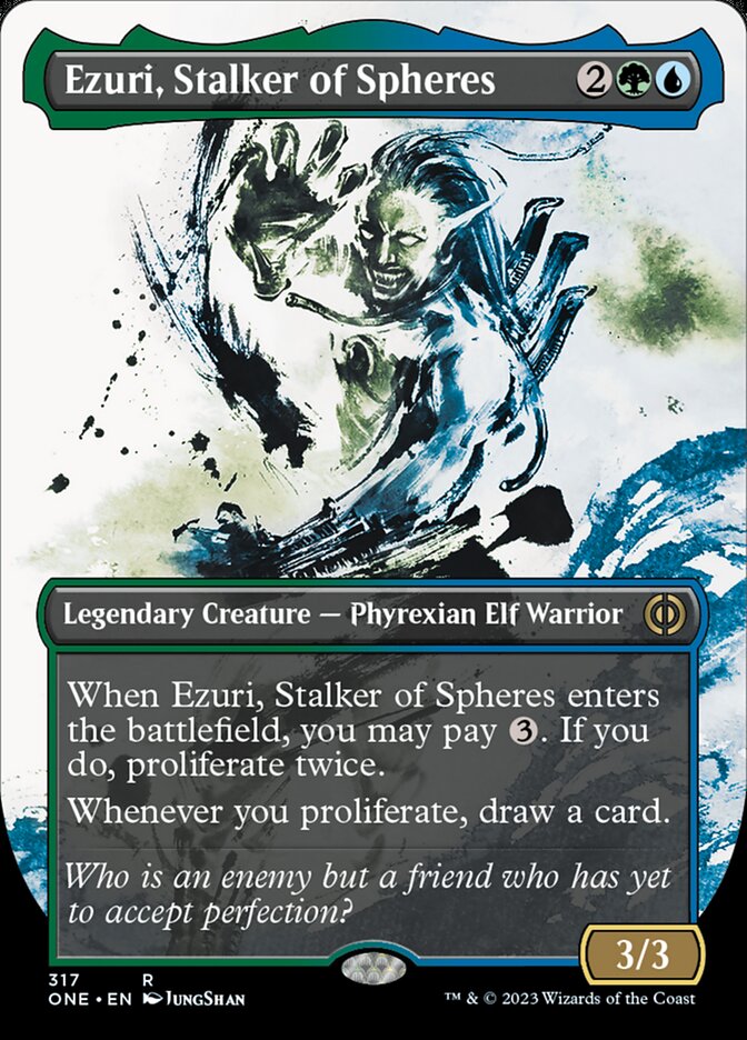 Ezuri, Stalker of Spheres (Borderless Ichor) [Phyrexia: All Will Be One] | Golgari Games