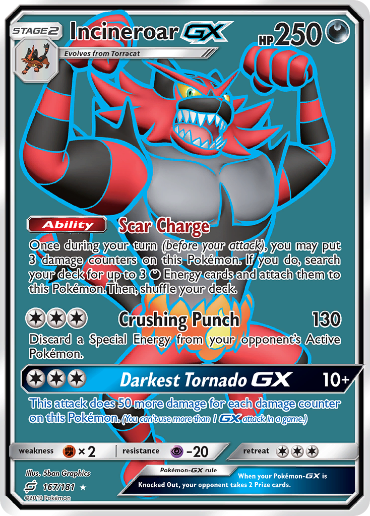 Incineroar GX (167/181) [Sun & Moon: Team Up] | Golgari Games