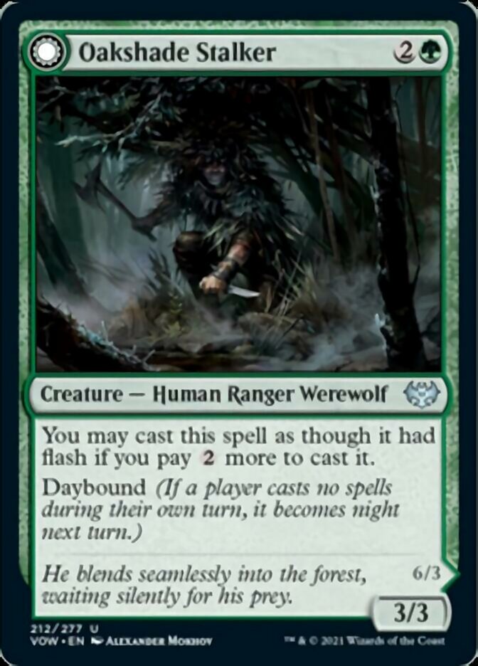 Oakshade Stalker // Moonlit Ambusher [Innistrad: Crimson Vow] | Golgari Games