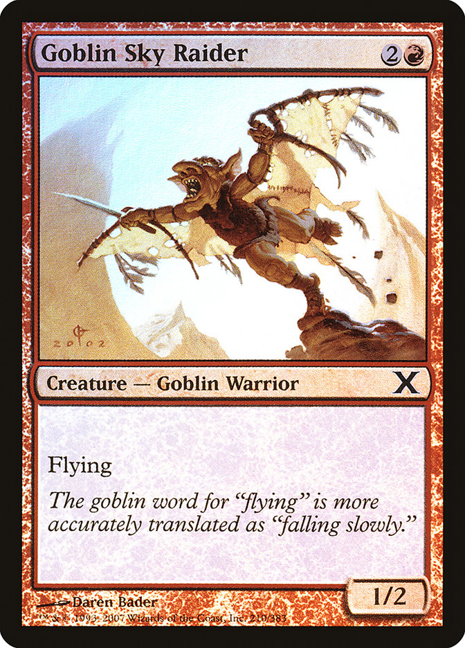 Goblin Sky Raider (Premium Foil) [Tenth Edition] | Local Legends