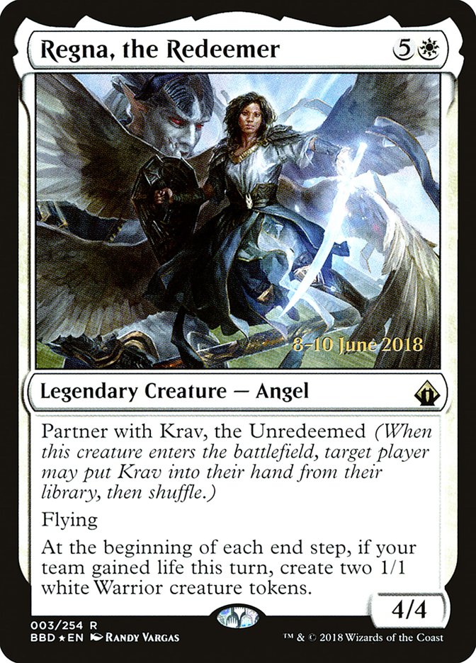Regna, the Redeemer [Battlebond Prerelease Promos] | Local Legends