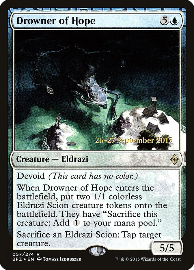 Drowner of Hope [Battle for Zendikar Prerelease Promos] | Golgari Games