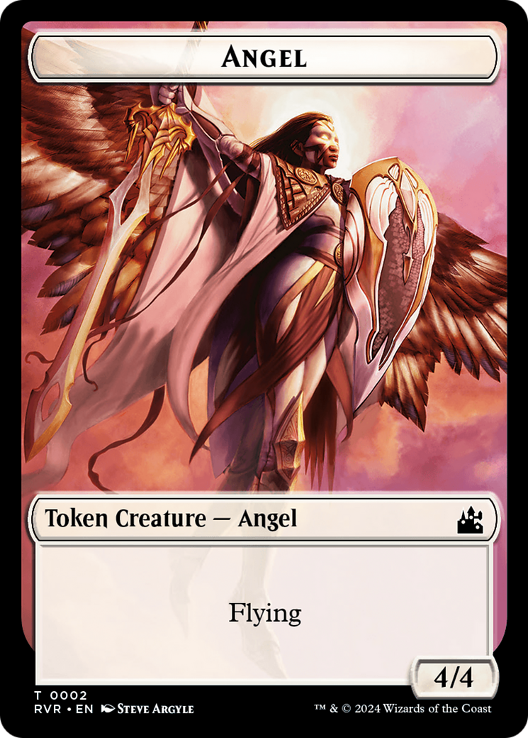 Spirit (0018) // Angel (0002) Double-Sided Token [Ravnica Remastered Tokens] | Golgari Games