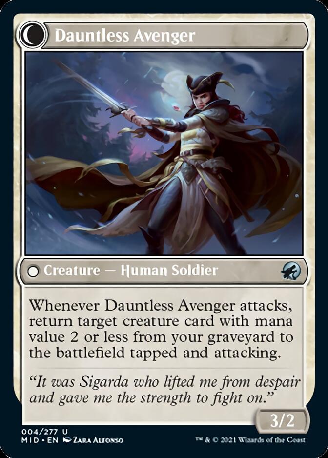 Bereaved Survivor // Dauntless Avenger [Innistrad: Midnight Hunt] | Golgari Games