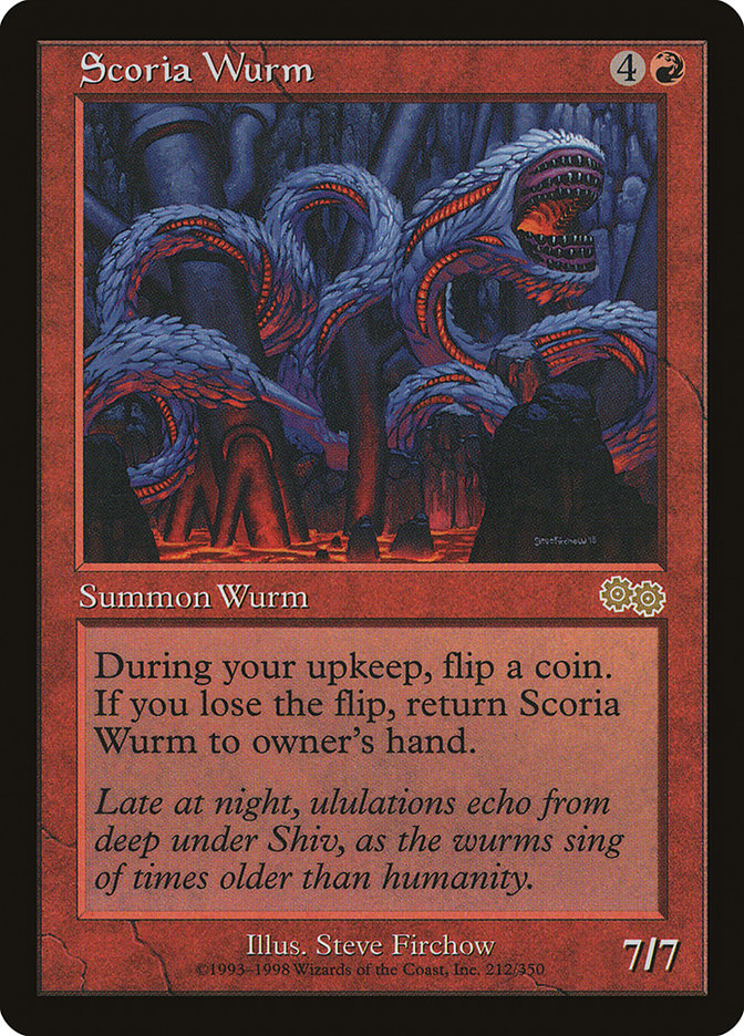 Scoria Wurm [Urza's Saga] | Golgari Games