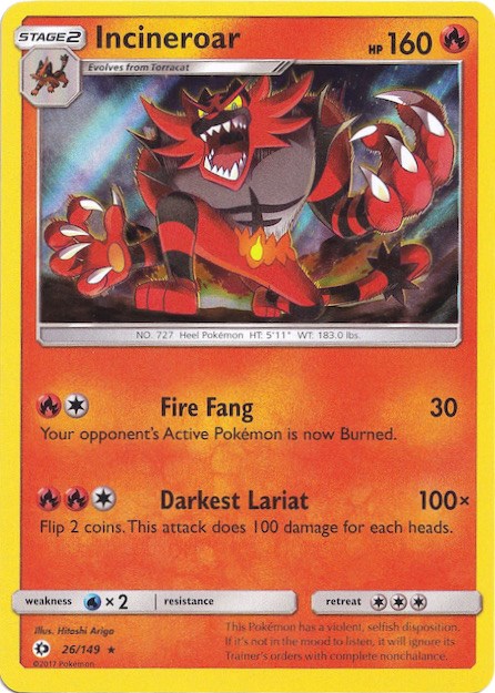 Incineroar (26/149) (Water Web Holo) [Sun & Moon: Base Set] | Golgari Games