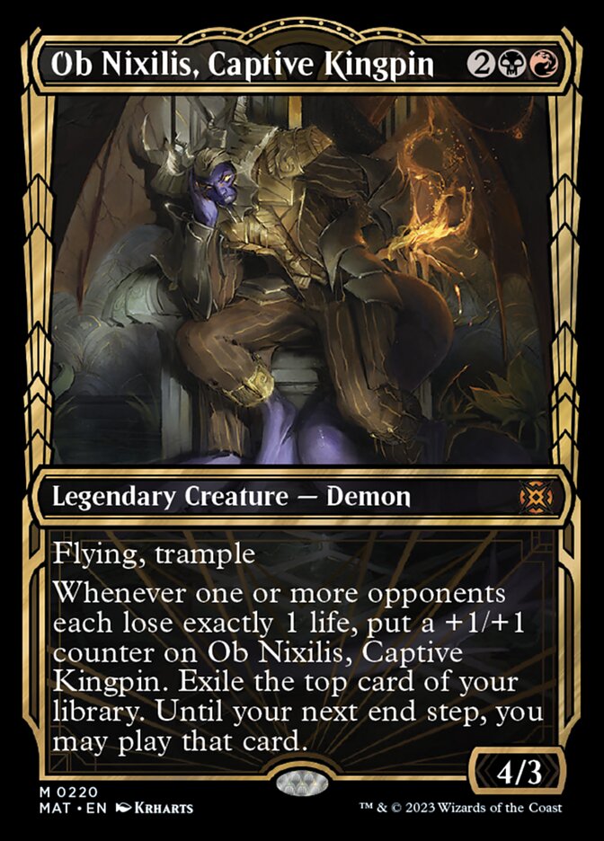 Ob Nixilis, Captive Kingpin (Showcase Halo Foil) [March of the Machine: The Aftermath] | Golgari Games