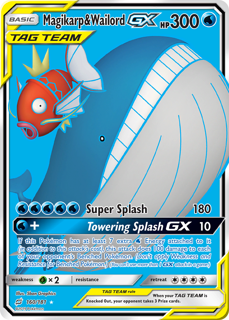 Magikarp & Wailord GX (160/181) [Sun & Moon: Team Up] | Golgari Games