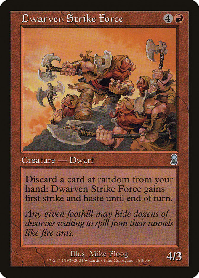 Dwarven Strike Force [Odyssey] | Golgari Games