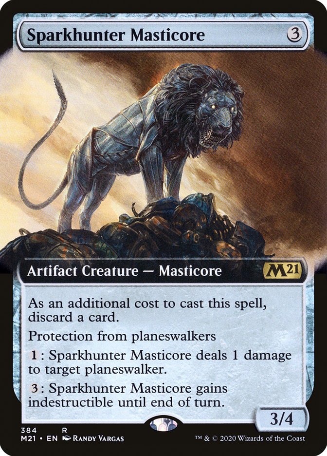 Sparkhunter Masticore (Extended Art) [Core Set 2021] | Golgari Games