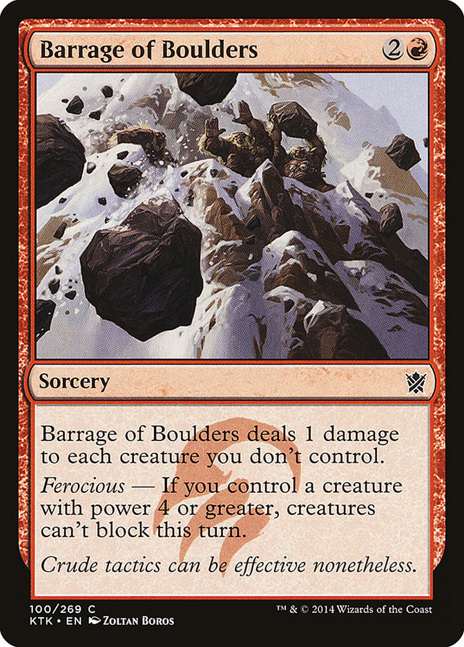 Barrage of Boulders [Khans of Tarkir] | Golgari Games