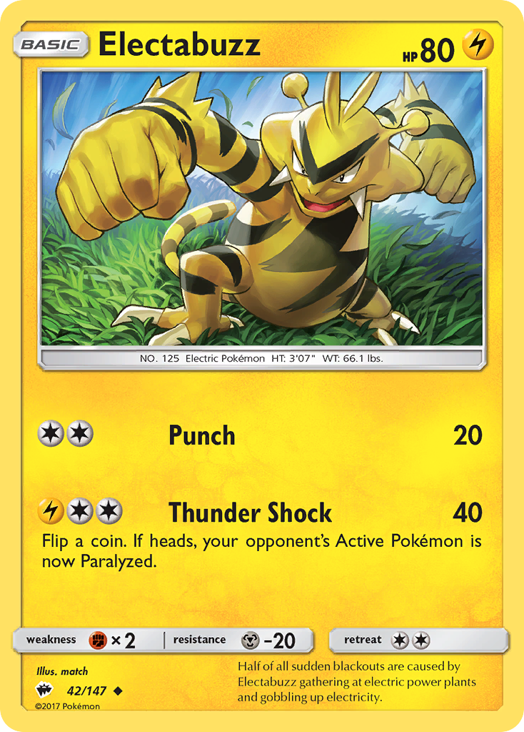 Electabuzz (42/147) [Sun & Moon: Burning Shadows] | Golgari Games