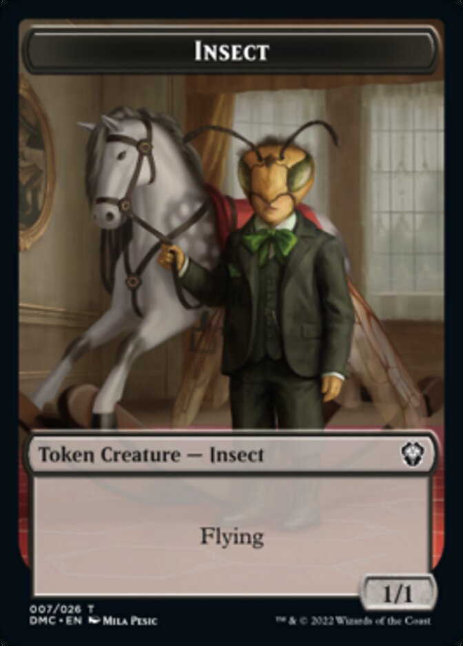 Phyrexian // Insect Double-sided Token [Dominaria United Tokens] | Golgari Games