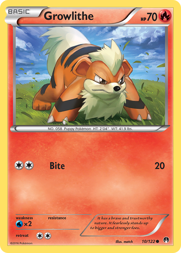 Growlithe (10/122) [XY: BREAKpoint] | Golgari Games