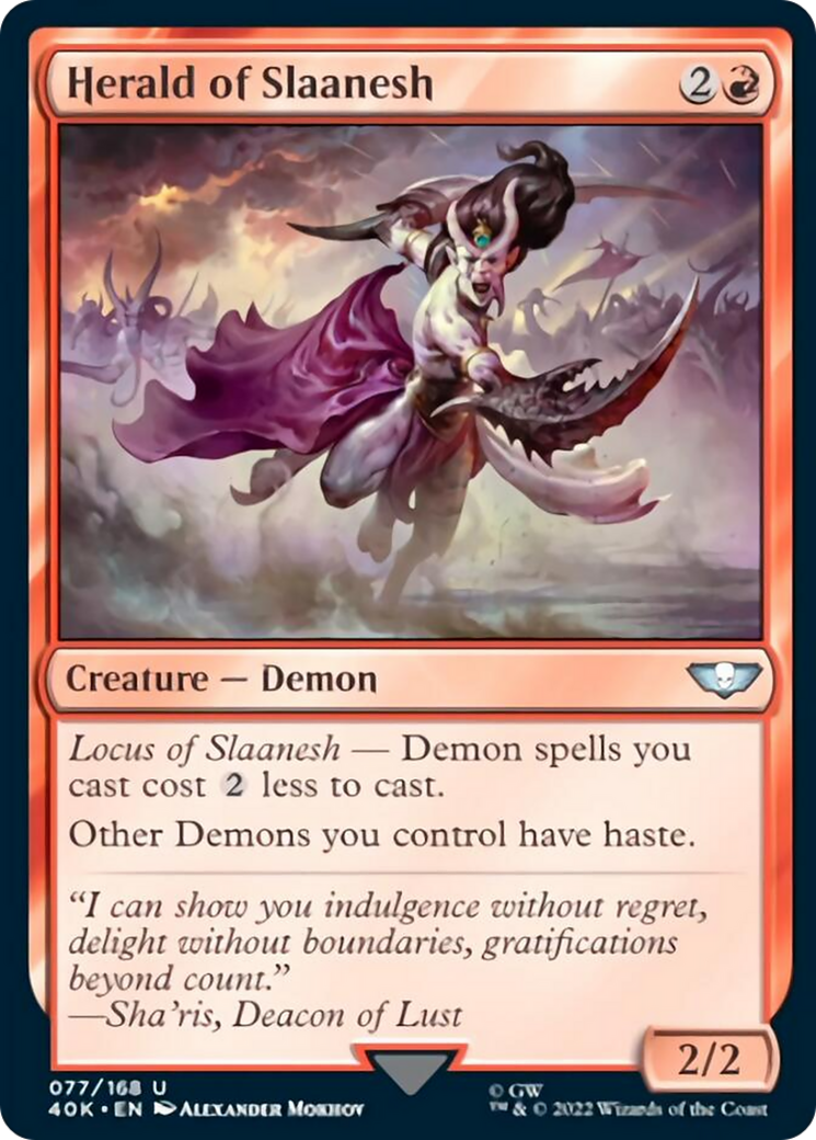 Herald of Slaanesh (Surge Foil) [Universes Beyond: Warhammer 40,000] | Local Legends