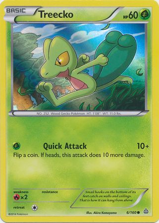 Treecko (6/160) (Sheen Holo) [XY: Primal Clash] | Golgari Games