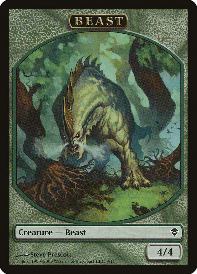 Beast Token [Zendikar Tokens] | Golgari Games