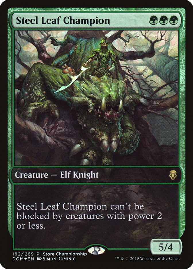 Steel Leaf Champion (Store Championship) [Dominaria Promos] | Local Legends