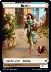 Human // Food (17) Double-sided Token [Throne of Eldraine Tokens] | Local Legends