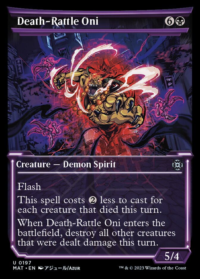 Death-Rattle Oni (Showcase Halo Foil) [March of the Machine: The Aftermath] | Local Legends