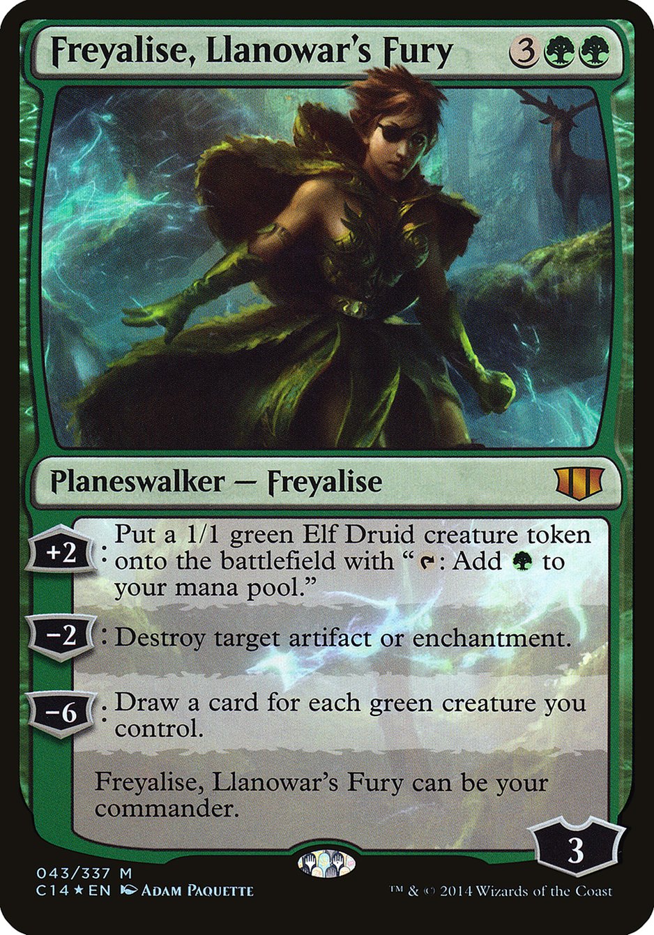 Freyalise, Llanowar's Fury (Oversized) [Commander 2014 Oversized] | Golgari Games