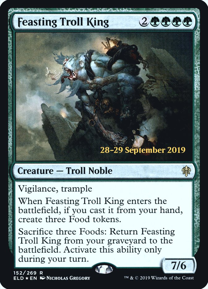 Feasting Troll King [Throne of Eldraine Prerelease Promos] | Golgari Games