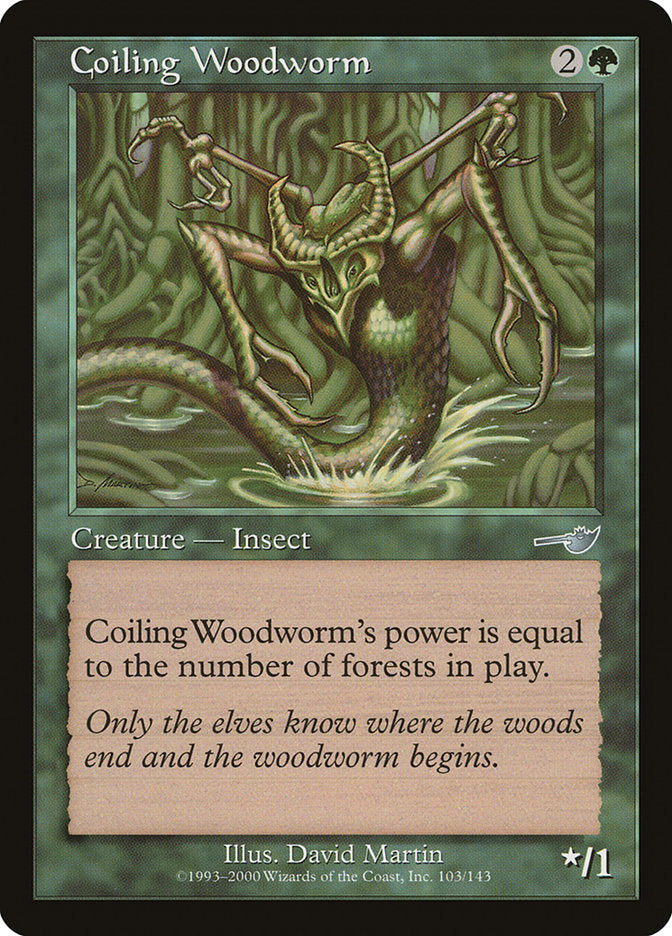 Coiling Woodworm [Nemesis] | Golgari Games