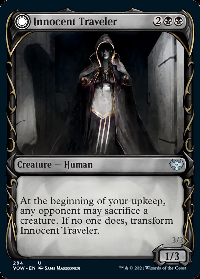 Innocent Traveler // Malicious Invader (Showcase Fang Frame) [Innistrad: Crimson Vow] | Local Legends