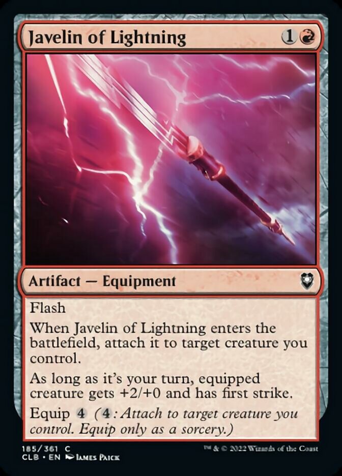 Javelin of Lightning [Commander Legends: Battle for Baldur's Gate] | Golgari Games