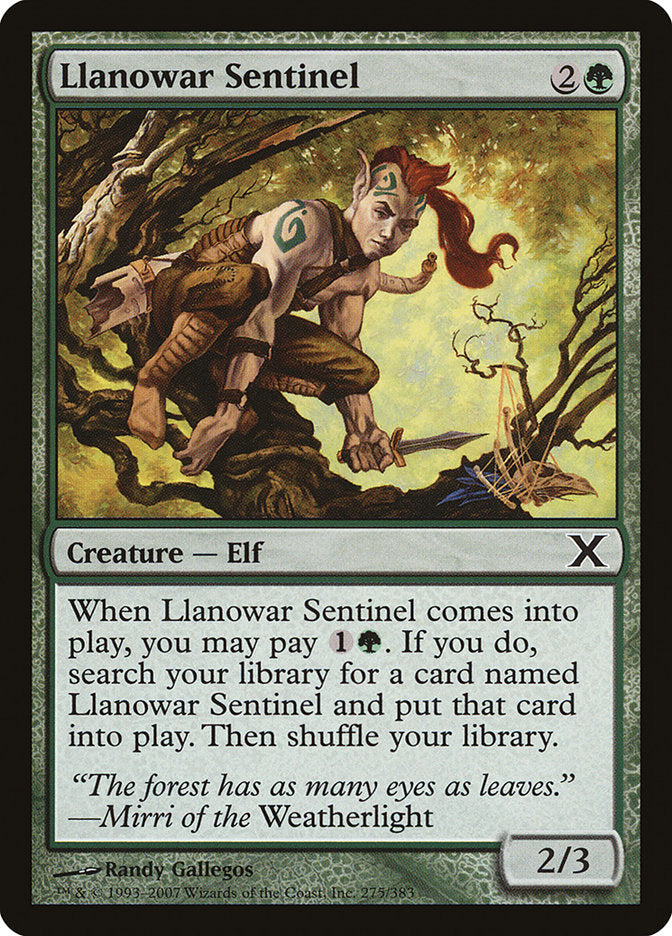 Llanowar Sentinel [Tenth Edition] | Golgari Games